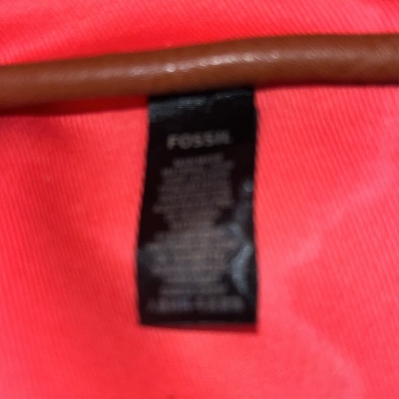 Fossil stripped cream and black Rachel tote bag with bright neon zipper wallet - Picture 10 of 13